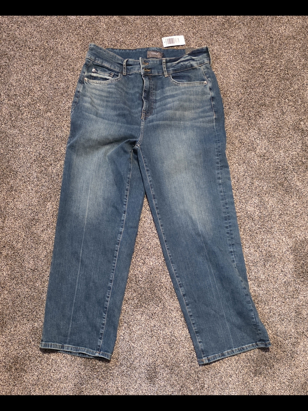 torrid High Rise 90's Straight Jeans with Button Detail